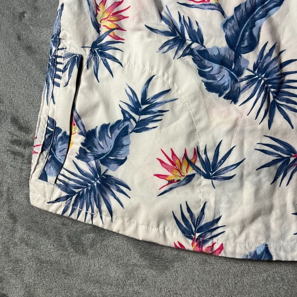 California Cowboy Shirt Mens M White Button High Water Tropic Floral - Picture 6 of 11